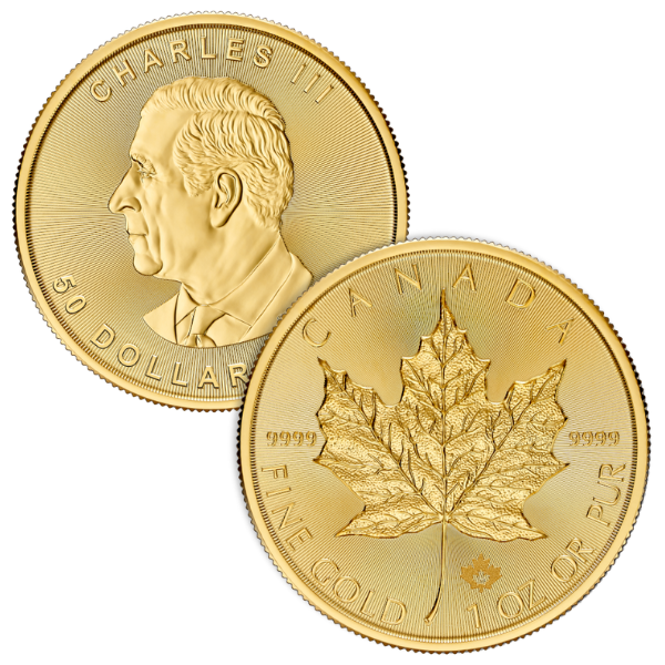 2026 1 oz Gold Maple Leaf Front & Back